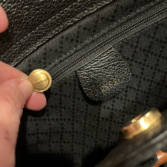 Gucci Diana Black Suede Leather Handbag Tote with Bamboo handles - Picture 15 of 17